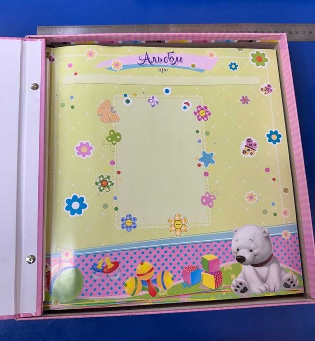 Дитячий фото альбом для дівчинки з анкетою від народження