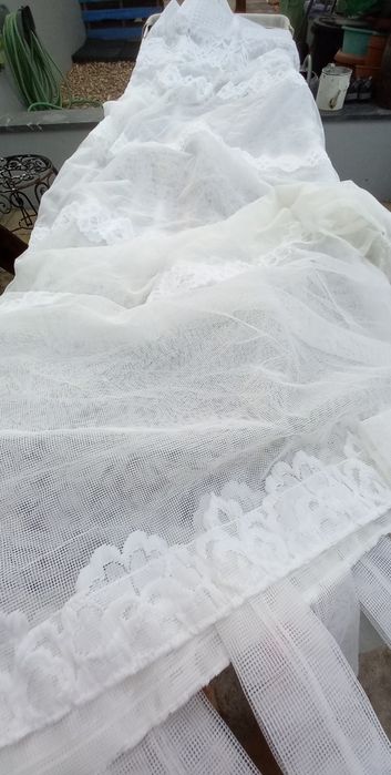 2 cortinados de cozinha Brancos