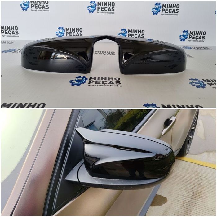 Capas de espelho BMW X5 (E70) X6 (E71) Preto Brilho Look M