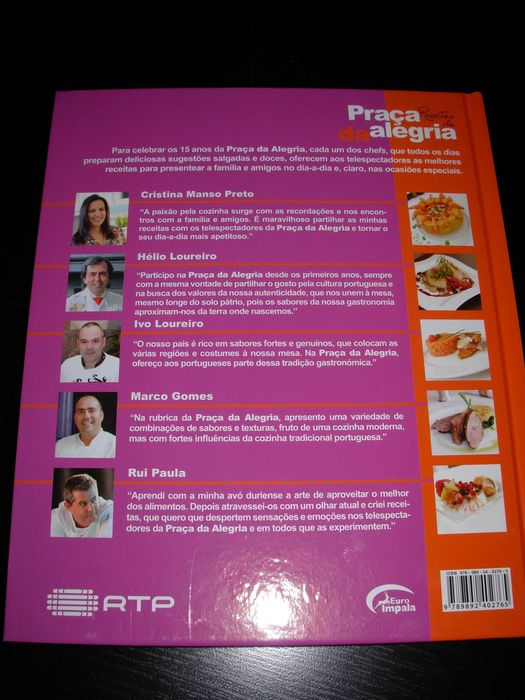 Receitas da Praça da Alegria - Euro Impala RTP NOVO com 20% desconto