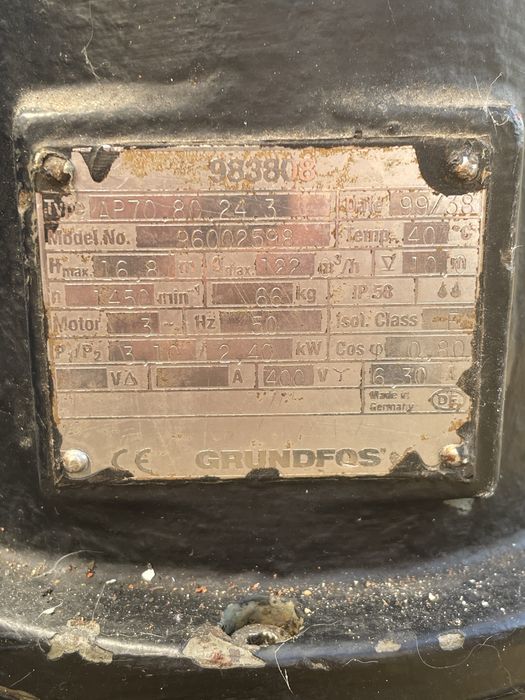 Bomba de retirar agua industrial