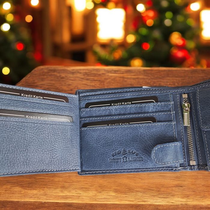 Elegancki męski portfel z prawdziwej skóry.