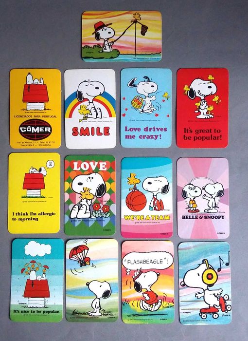 Lote de 13 calendários do Snoopy de 1983/4 e 5