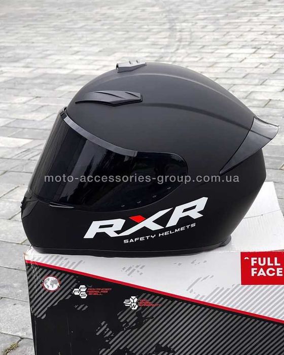 Мотошолом інтеграл RXR чорний мото шлем интеграл мотошлем закрытый