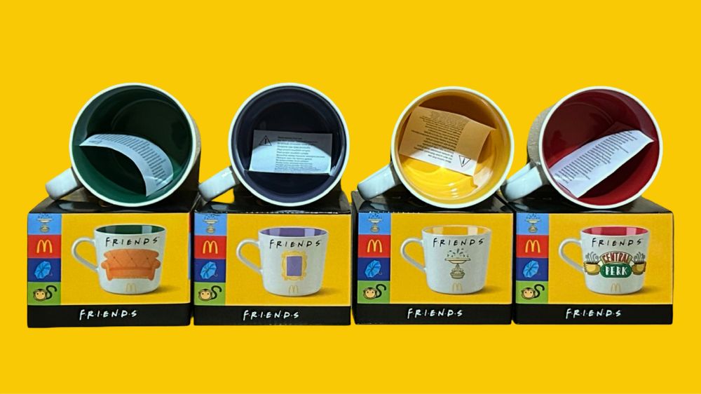 Чашки McDonald’s Friends 4 шт. (Диван, Рамка, Фонтан, Central Perk)