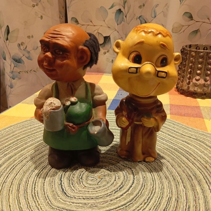 Zabytkowe zabawki.Stare figurki, typu kiwaki , Heico, Foreign.