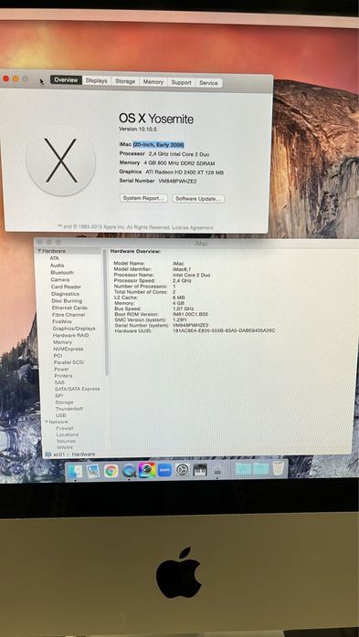 Imac 20 polegadas - 2007 antigo