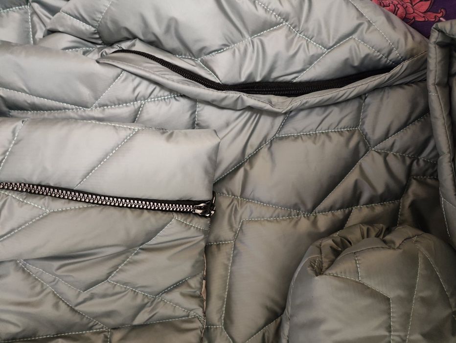 Куртка демісезонна подовжена с капюшоном 64-66