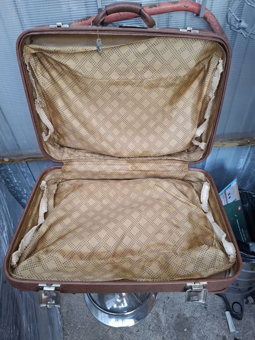 Mala couro viagem vintage
