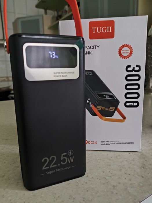 Power bank Tugii 30000mah+фонарик‼️потужний павербанк на 22.5w