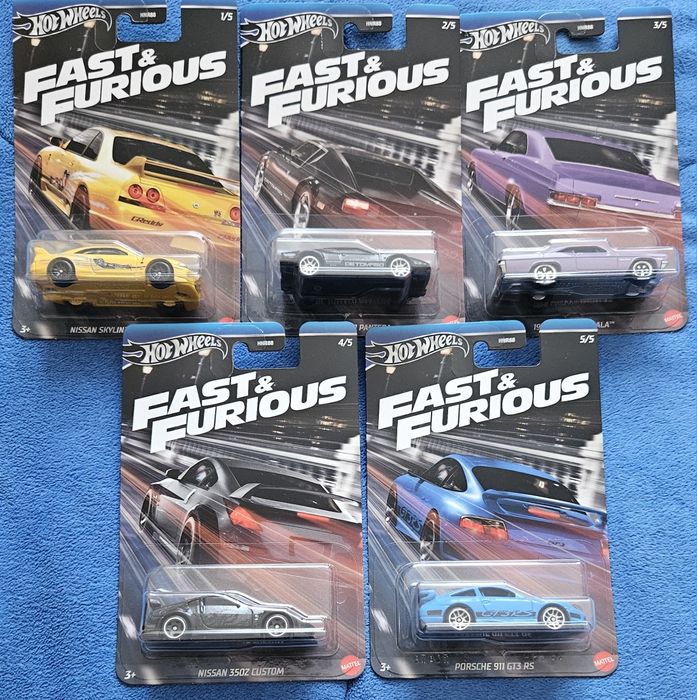 HOT WHEELS FAST & FURIOUS 2024 zestaw 5 autek HRW51-55 Wałbrzych