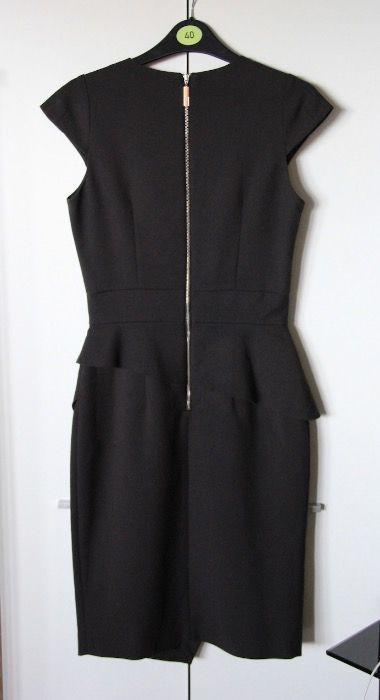 SIMPLE sukienka mala czarna zamek zip 36 s 34 xs