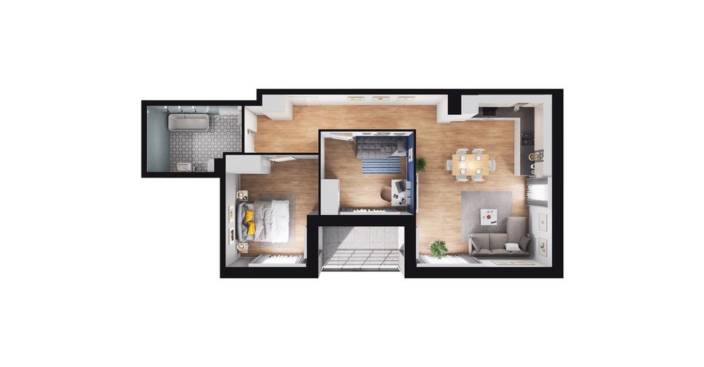 3-pokojowe mieszkanie 64m2 + loggia Bezpośrednio