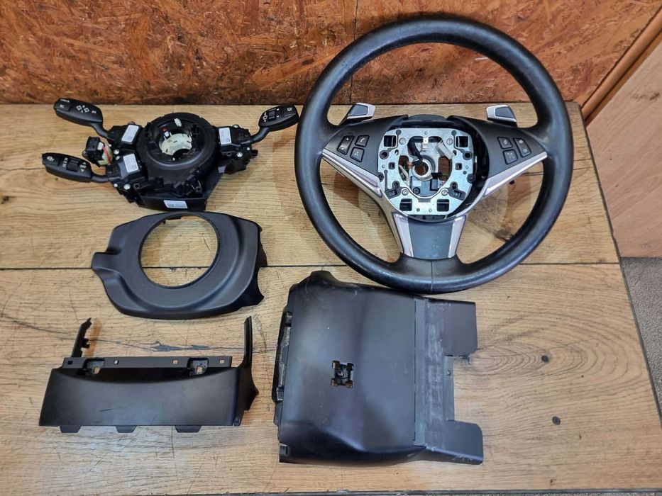 BMW e63 e60 e61 kierownica grzana łopatki swap komplet
