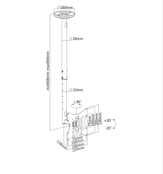 Продаю 2 шт Кронштейн ITECHMOUNT CELB 202R