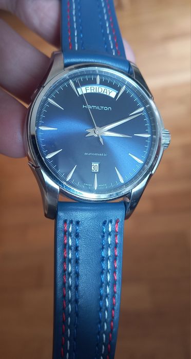 Hamilton automatico, azul. Excelente.