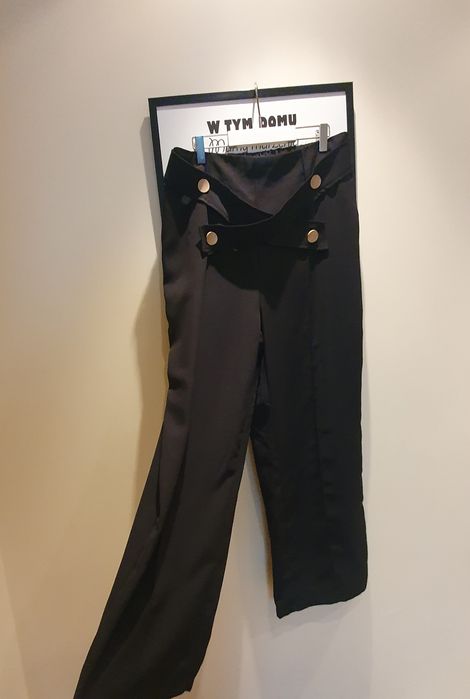 Spodnie damskie czarne eleganckie rozm. XL