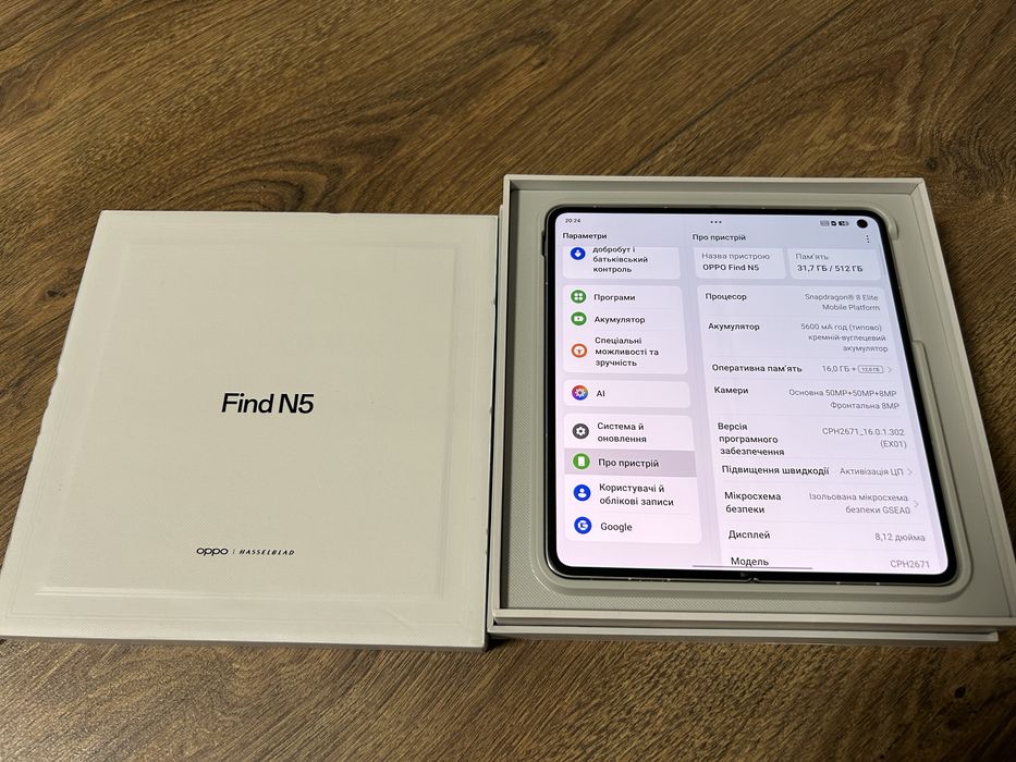 Oppo Find N5 32/512Gb 100% battery USA