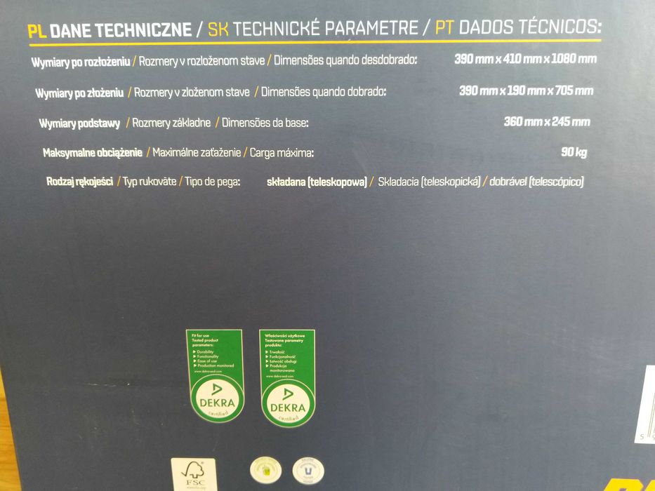 NAJTANIEJ Wózek Aluminiowy Składany Transportowy Max 90kg