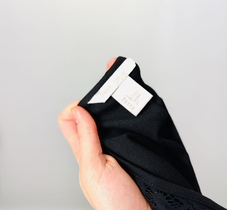 Czarna ołówkowa sukienka z koronką S 36 H&M Mama