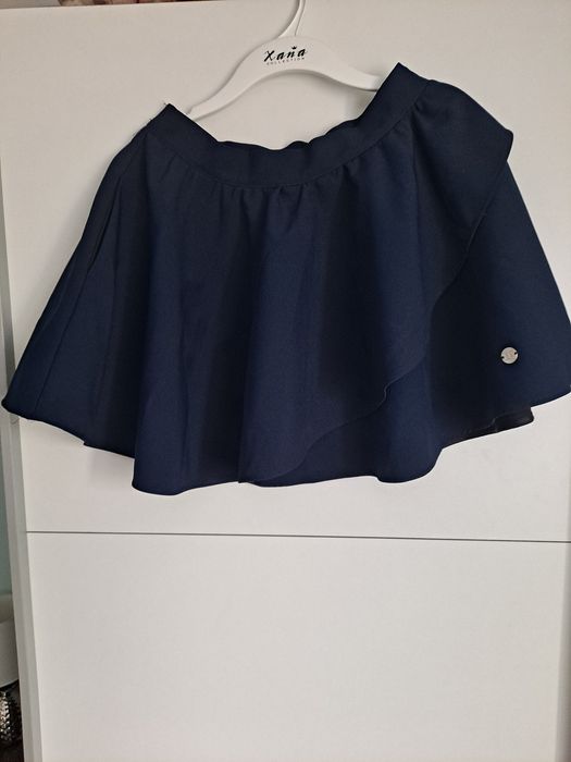 Granatowa spodnia rozkloszowana