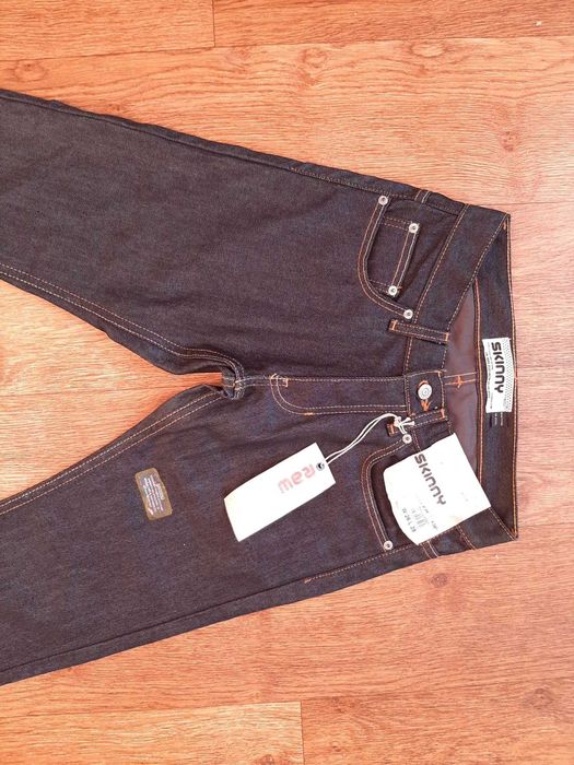 Джинсы синие на мальчика topman англия w26" skinny , 100% хлопок