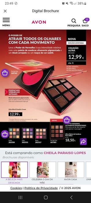 Sombras para olhos e blush64739492267009120