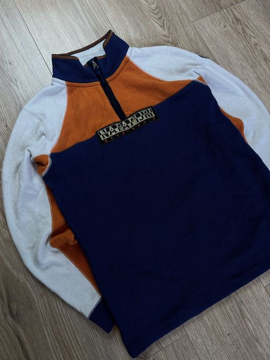 Napapjiri Center Logo Męski S Polar rozpinany 1/4 ZIP Fleece Gorpcore Outdoor