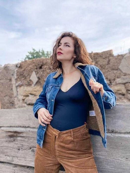 Dolce & Gabbana Шерпа тепла джинсова куртка