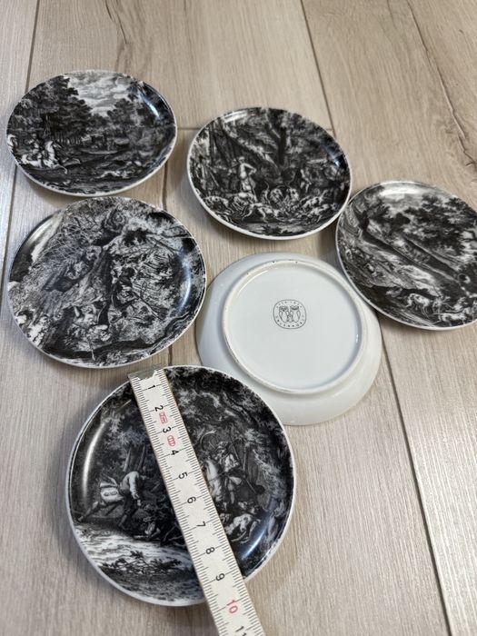 Polowanie talerzyki kolekcjonerskie ze scenką