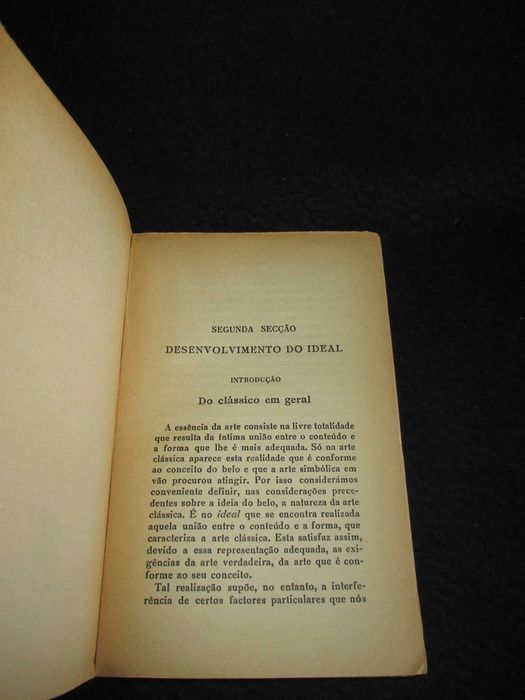 Livro Estética A Arte Clássica e a Arte Romântica Hegel