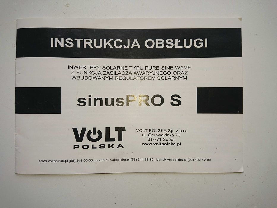 Inwerter solarny Sinus Pro 1000 S Volt