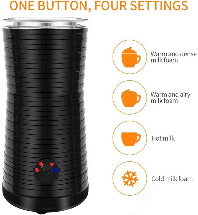 Espumador de leite automático, leite quente/frio, vaporizador elétrico