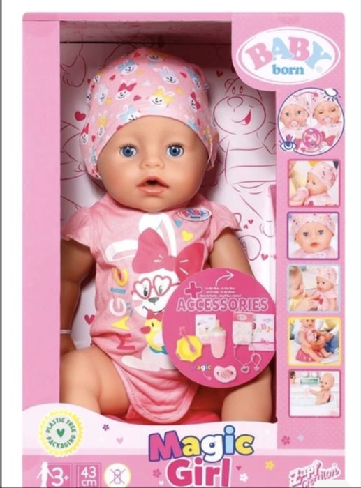 Лялька Zapf Baby Born бейбі борн 43 см чарівна дівчинка magic girl