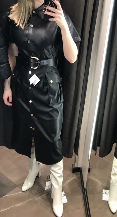 Сукня Zara під шкіру , розмір xs