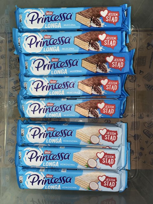 Princessa Longa x 27 wafelek kokosowa mleczna