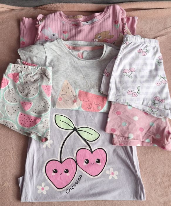Zestaw piżam dla dziewczynki na wiosnę i lato 122