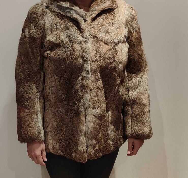 casaco de pele verdadeira