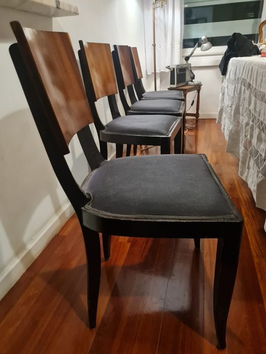 5 cadeiras Art Déco