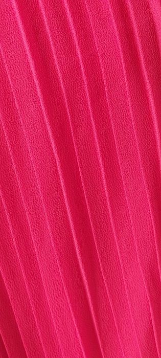 Sukienka czerwona elegancka plisowana M L XL made in italy