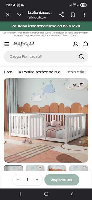 Łóżko Kojec dla dziecka