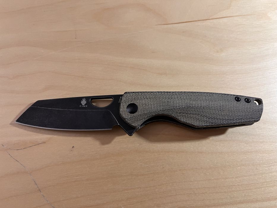 Nóż składany Kizer Sparrow 154CM, Micarta green V3628C2