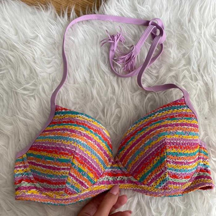 Kolorowy stanik wiązany na szyi exclusive rozmiar 34D