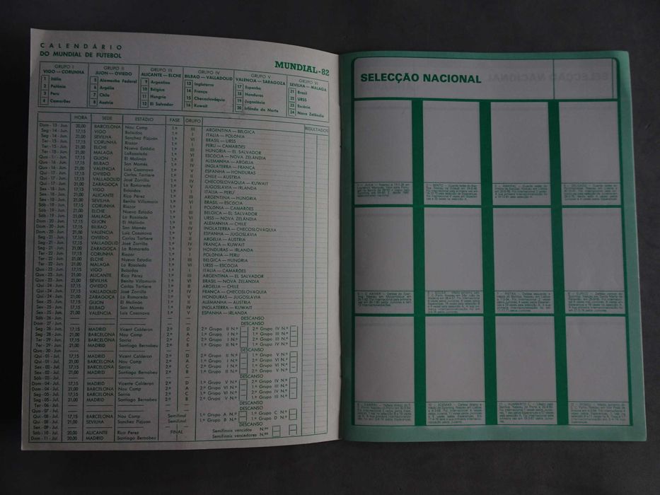 Caderneta de cromos vazia Mundial de Futebol Espanha 82 - Disvenda