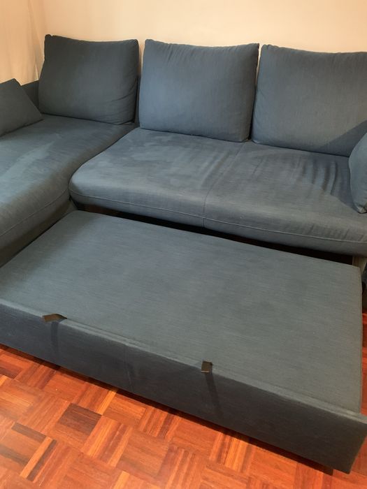 Sofa cama com chaise longue (oportunidade)