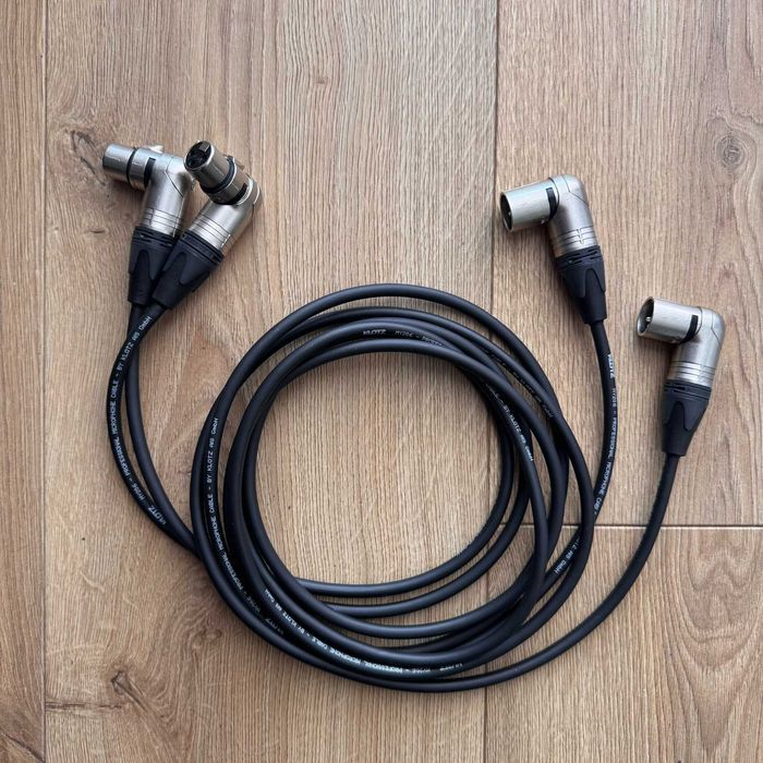2 x KLOTZ MY206 kabel mikrofon XLR KĄTOWY NEUTRIK 2m