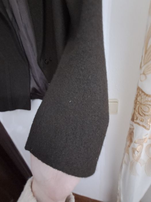 Casaco castanho de pelos