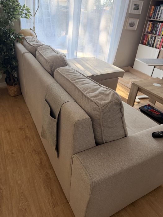 Sofá cama com chaise longue