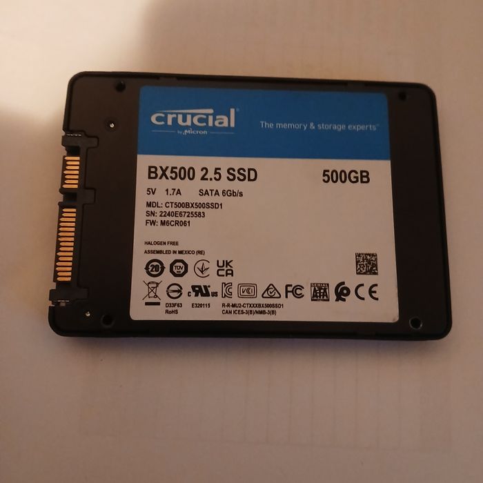 Ssd crucial bx 500gb