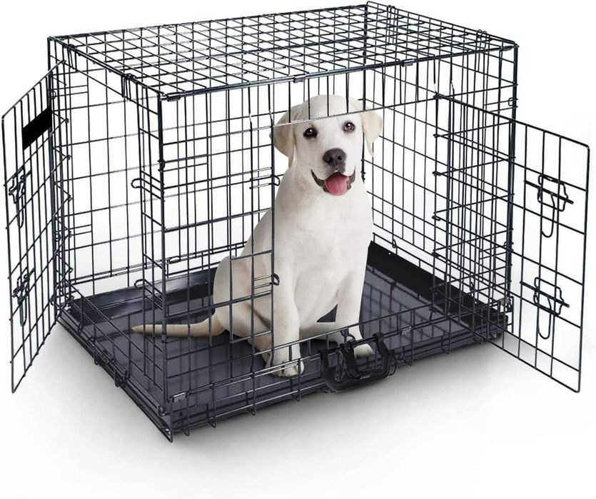 Novo! Dog Crate Jaula Transportadora Metálica XS S M L XL XXL